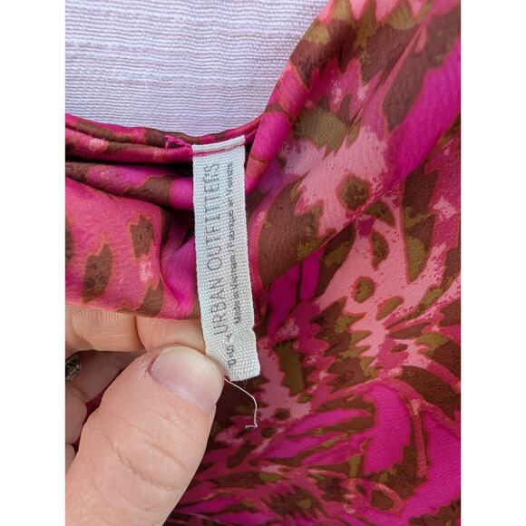 Urban Outfitters Women's Mallory Pink Floral Cowl Neck Mini Slip Dress Sz SP - Picture 5 of 7
